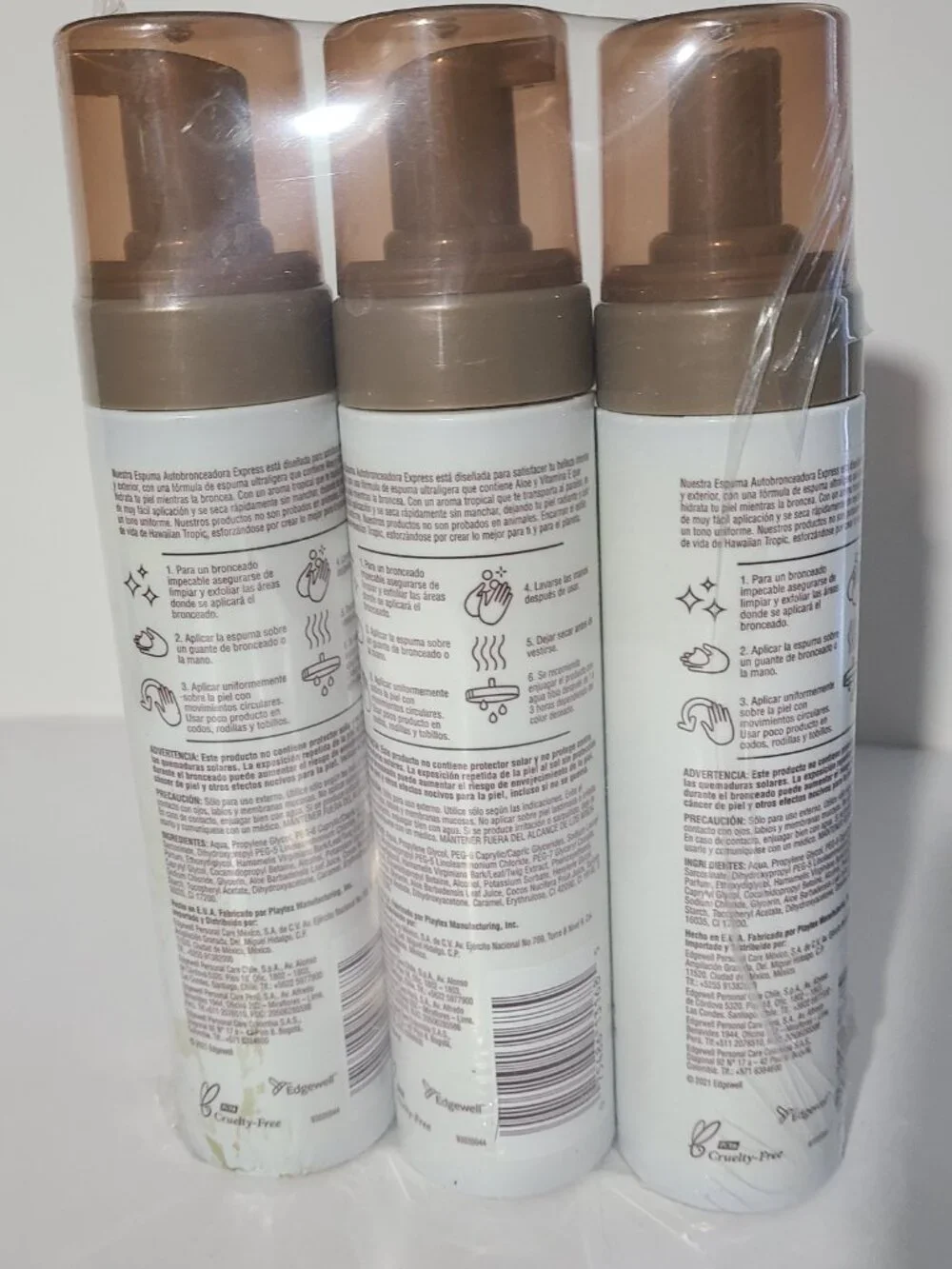 Hawaiian Tropic Autobronceador Self-Tanning 200 ml 3 Piece New/Sealed